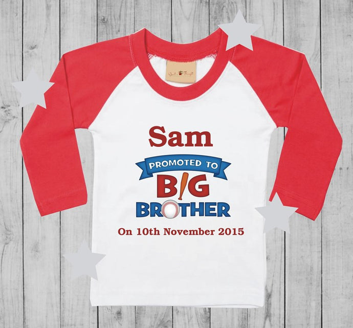 Promoted to big brother t-shirt boy long sleeves