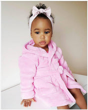 Personalised Baby Bathrobe in Pink
