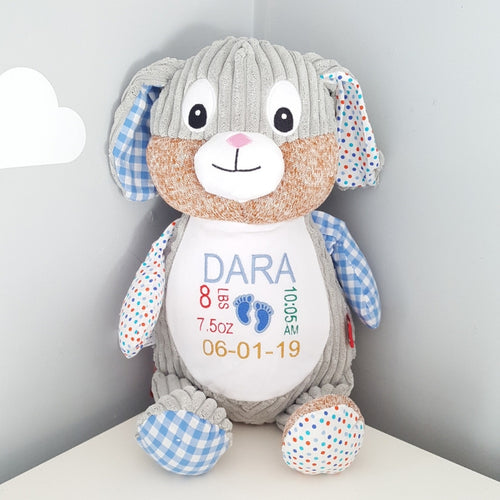Blue Personalised Bunny