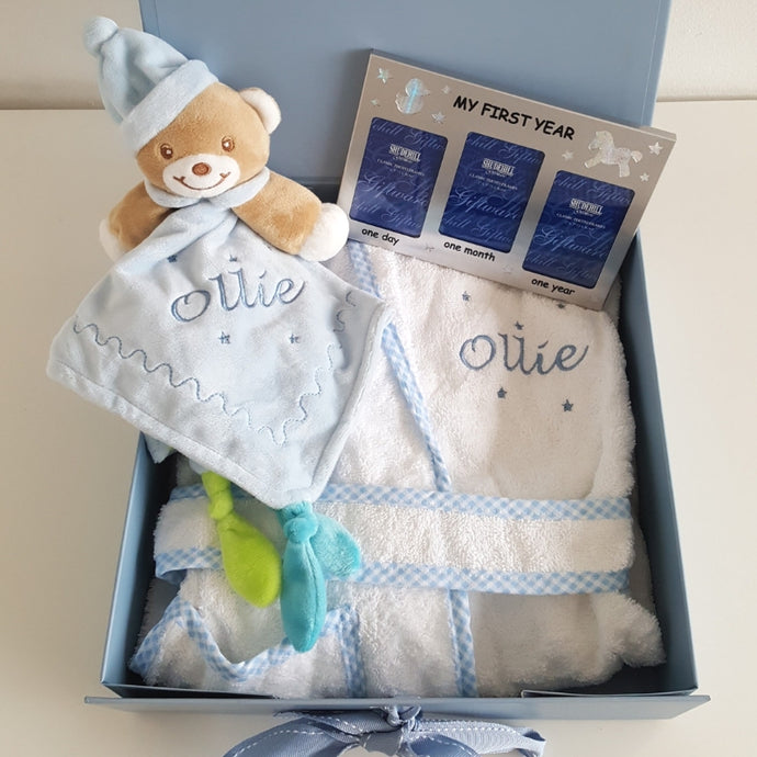 Personalised Baby Gift Set Blue