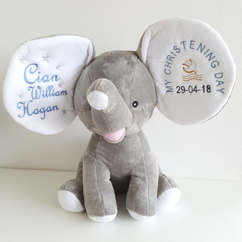 Elephant Keepsake Teddy in Grey