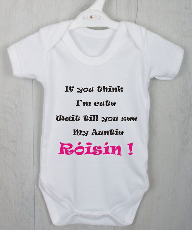 Personalised Baby Vest with Message 